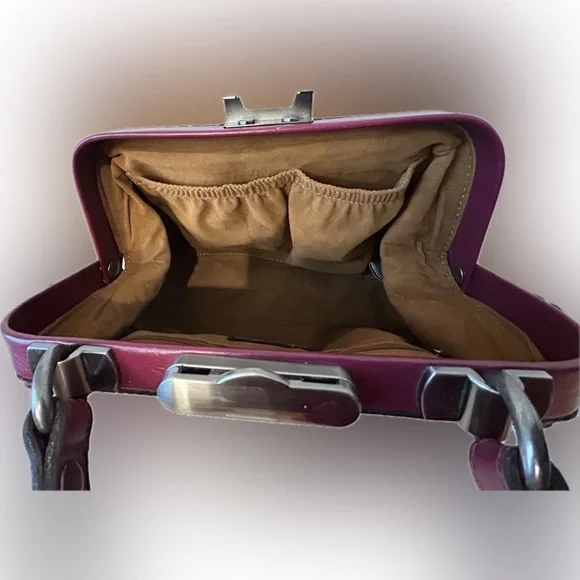 Patricia Nash Tooled Leather Satchel Purse - Picture 6 of 12